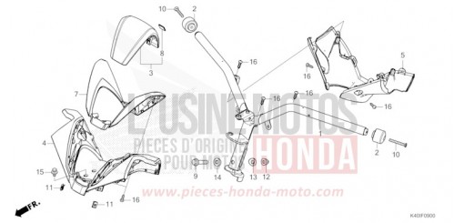 STEERING HANDLE/HANDLE COVER NSS125ADR de 2024